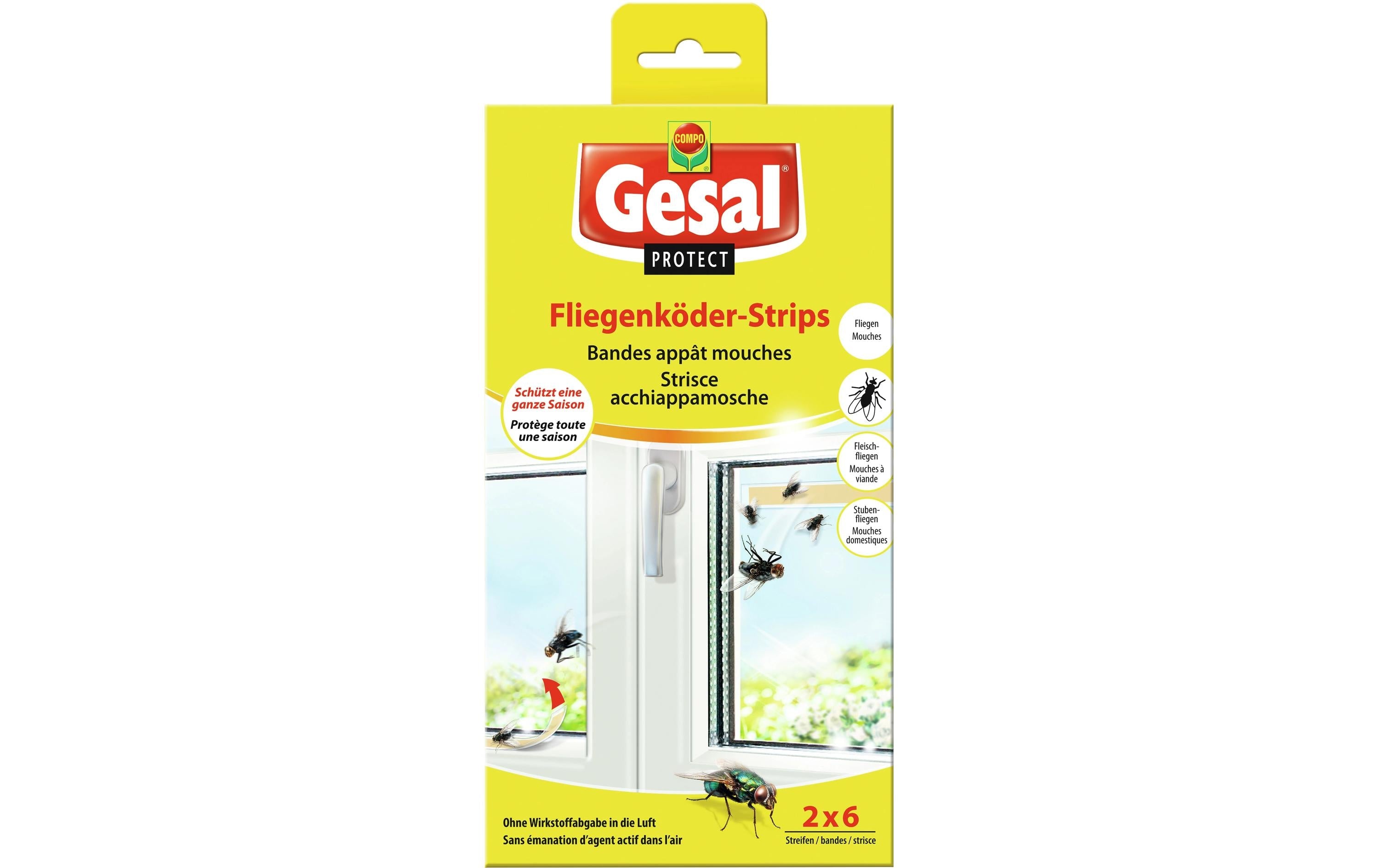 Gesal Protect Insektenfalle – 12 × 1,3 × 22,6 cm – für Fluginsekten
