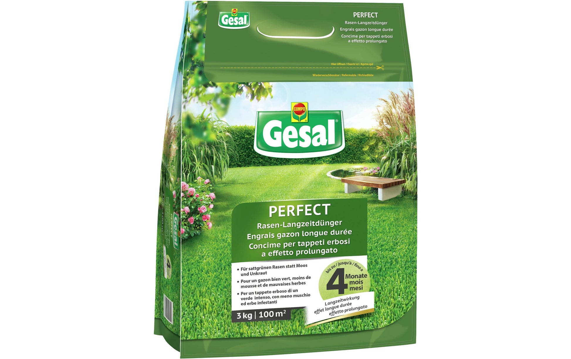 Gesal Rasen-Langzeitdünger, PERFECT, 3 kg, Granulat