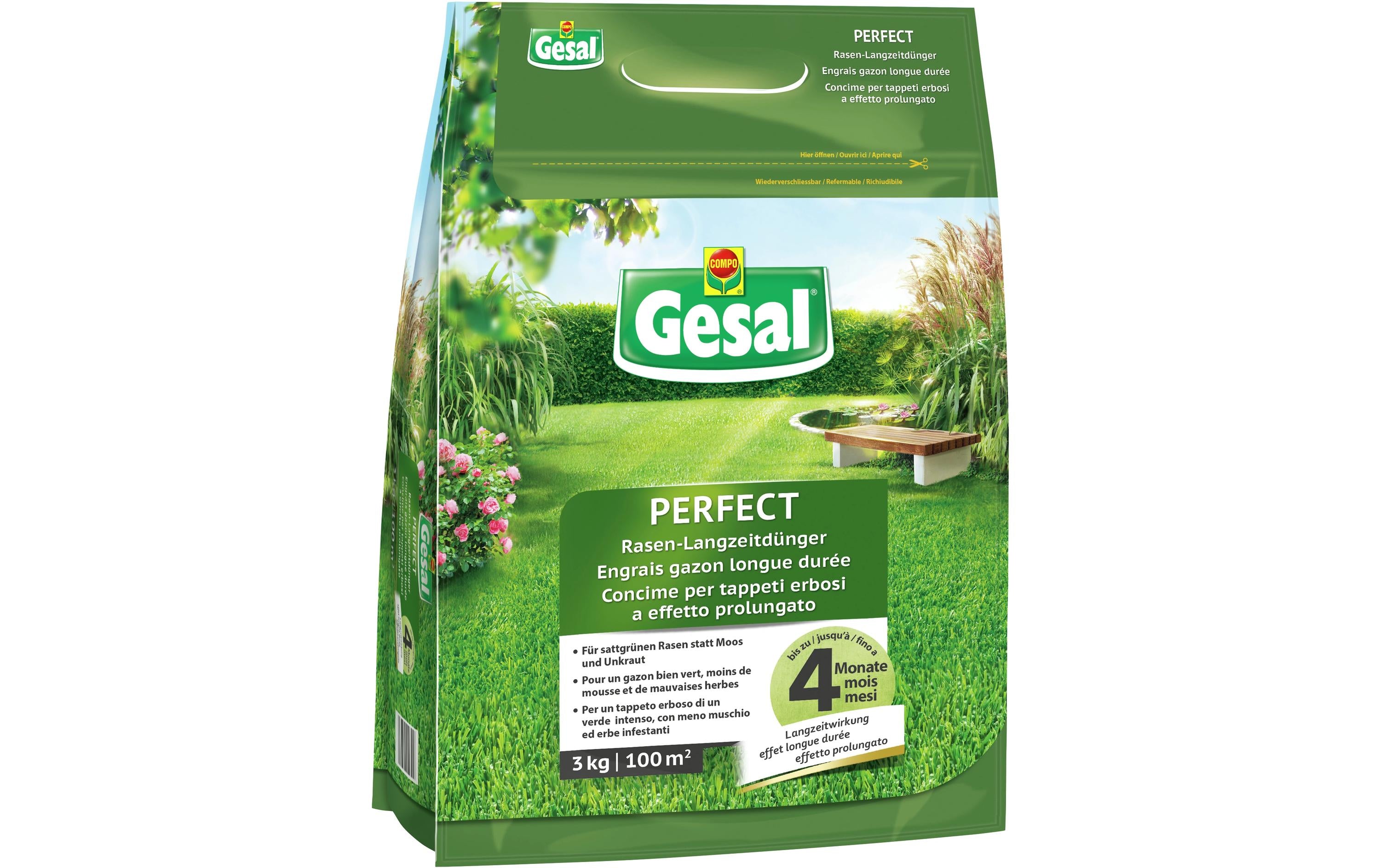 Gesal Rasen-Langzeitdünger, PERFECT, 3 kg, Granulat