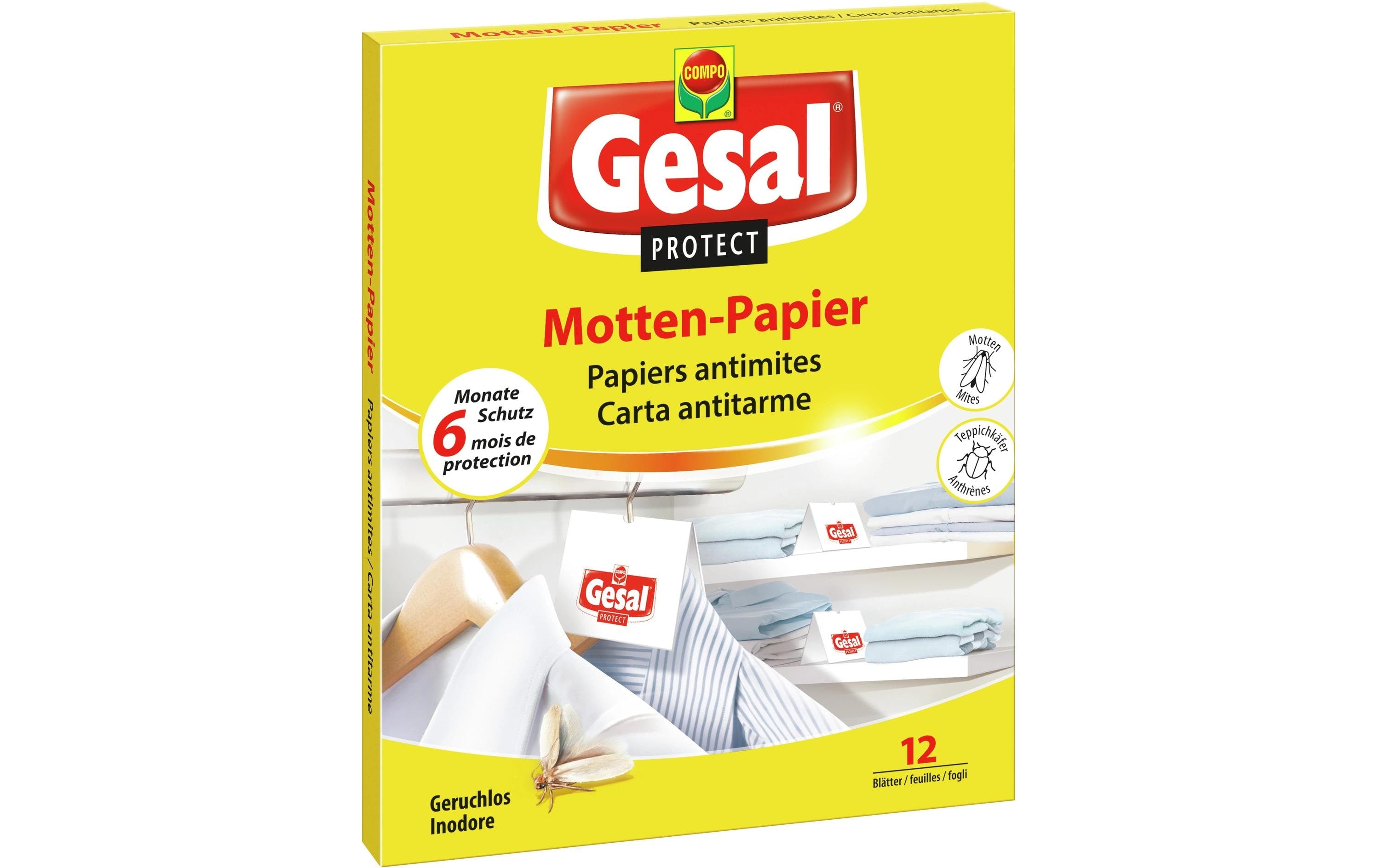 Gesal Protect Mottenschutz – für Kleider (innen) – 12 Stk.