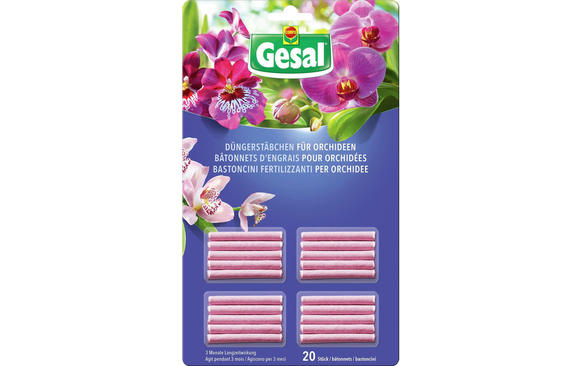 Gesal Düngerstäbchen – für Orchideen – 20 Stück – Pellet