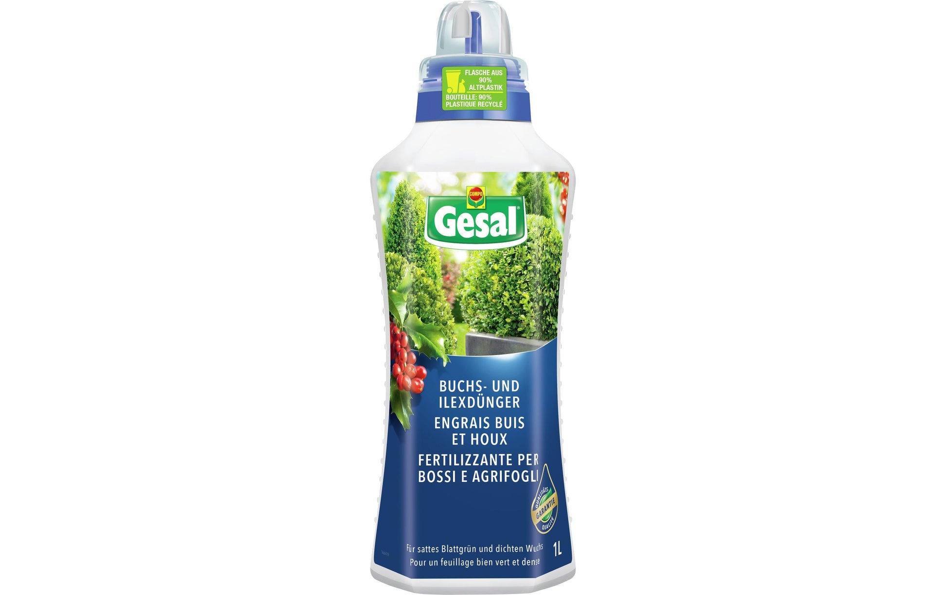 Gesal Flüssigdünger, NPK 8-3-4, 1 l – für Buchsbaum, Garten- und Balkonpflanzen u. a.