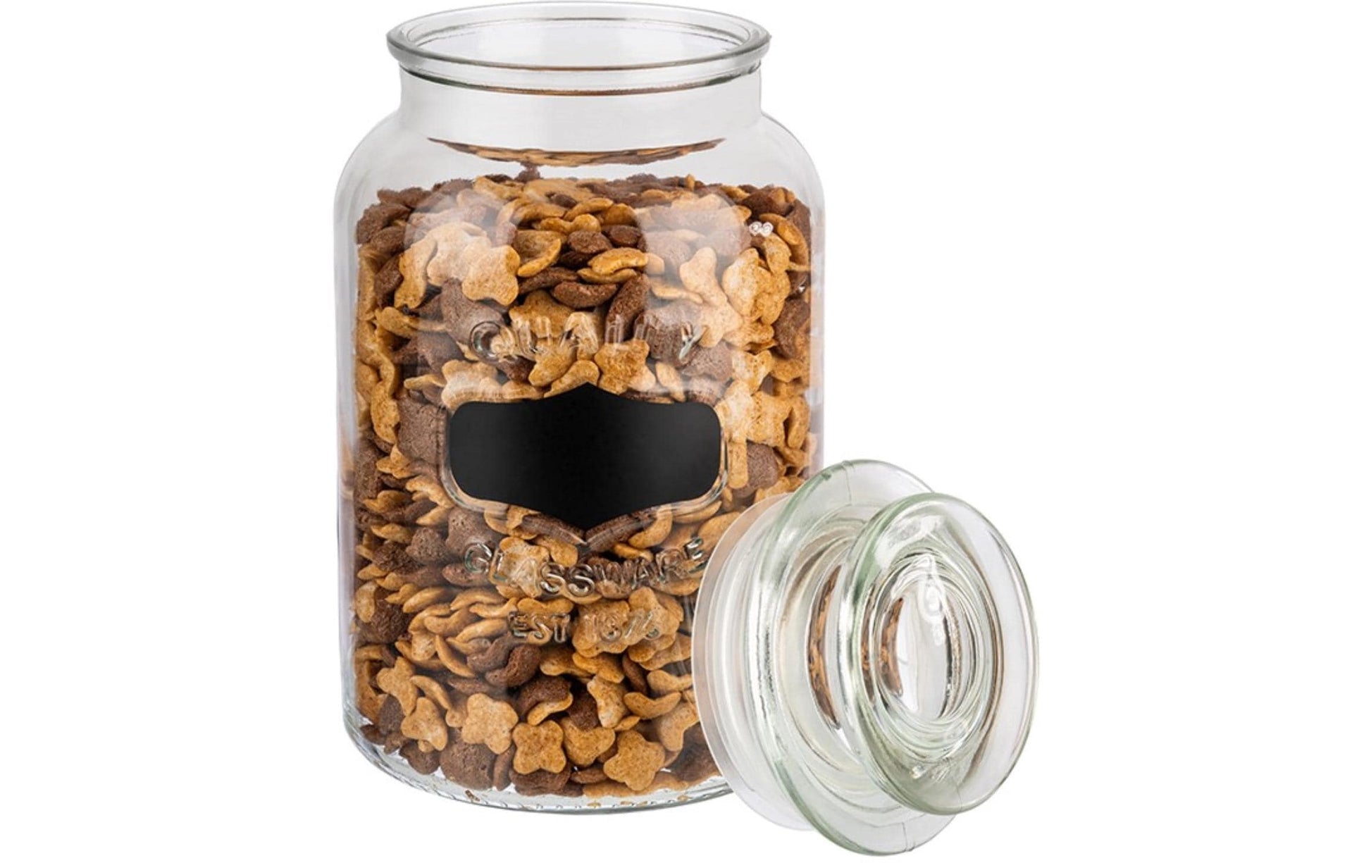APS Vorratsglas – 1,5 l, Ø 12,0 cm, H 21,0 cm, Glas, Transparent, mit Deckel, spülmaschinenfest, BPA-frei