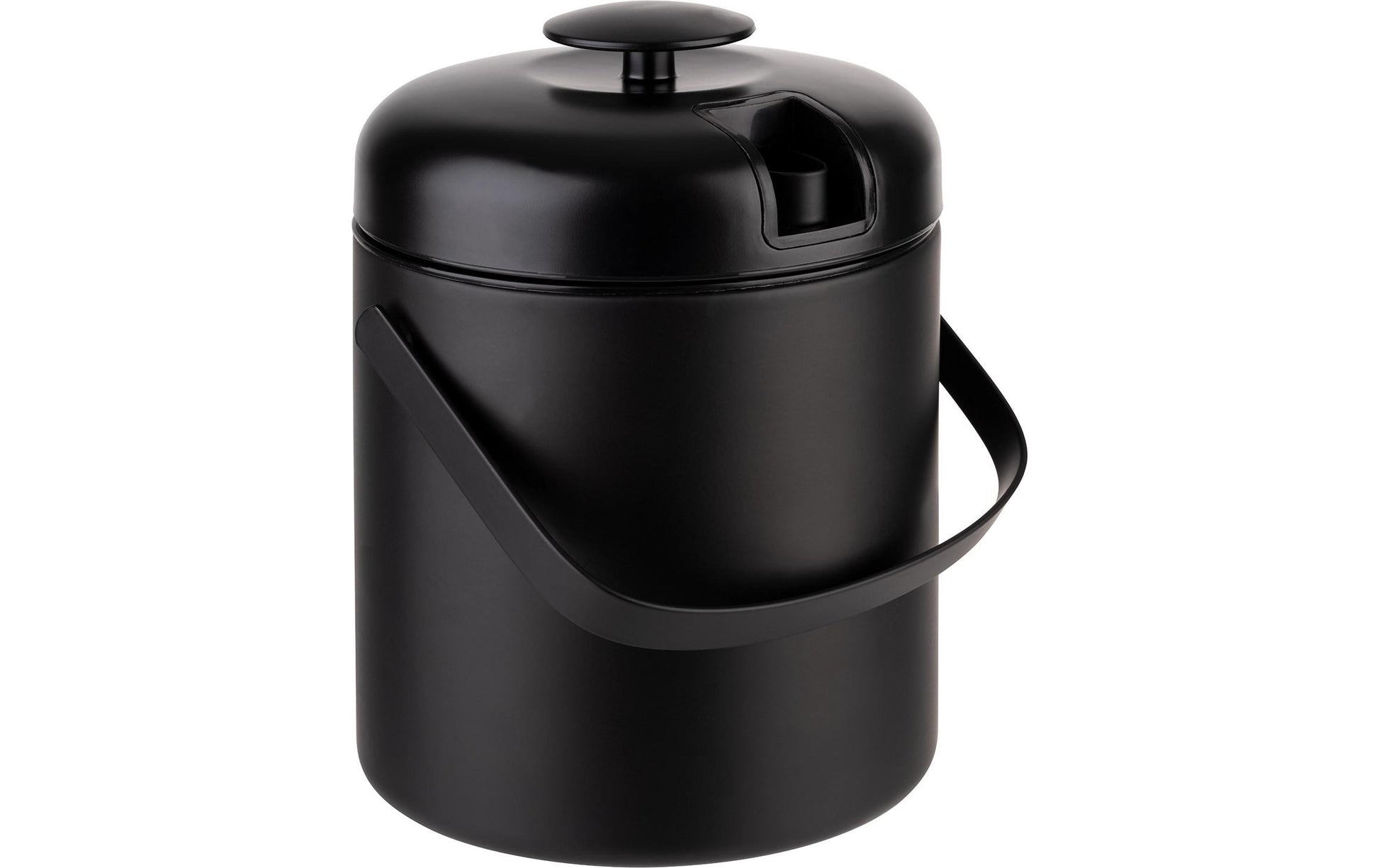 APS Eiswürfelbehälter POLAR – Ø 14 × 22 cm, 1,3 l, Edelstahl/Kunststoff (PP), Schwarz