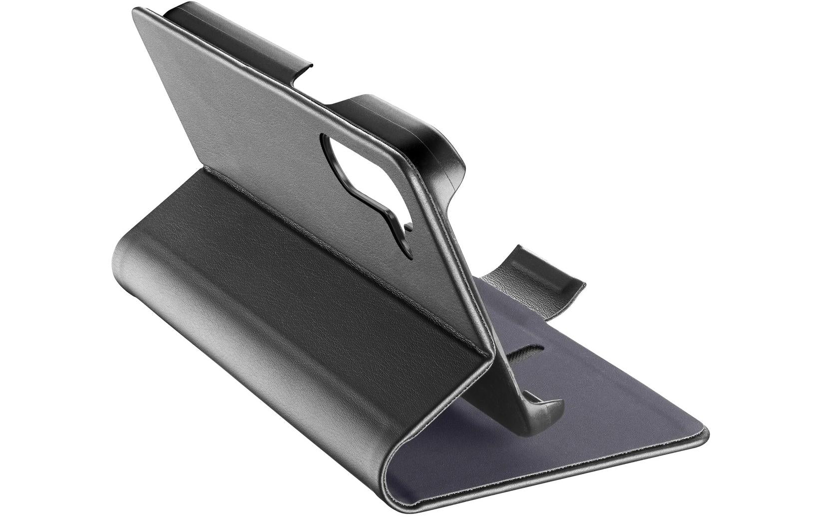 Cellularline Book Case 3 Folio – für Samsung Galaxy S26, mit Kartenfach, PU, Schwarz, Magnetverschluss