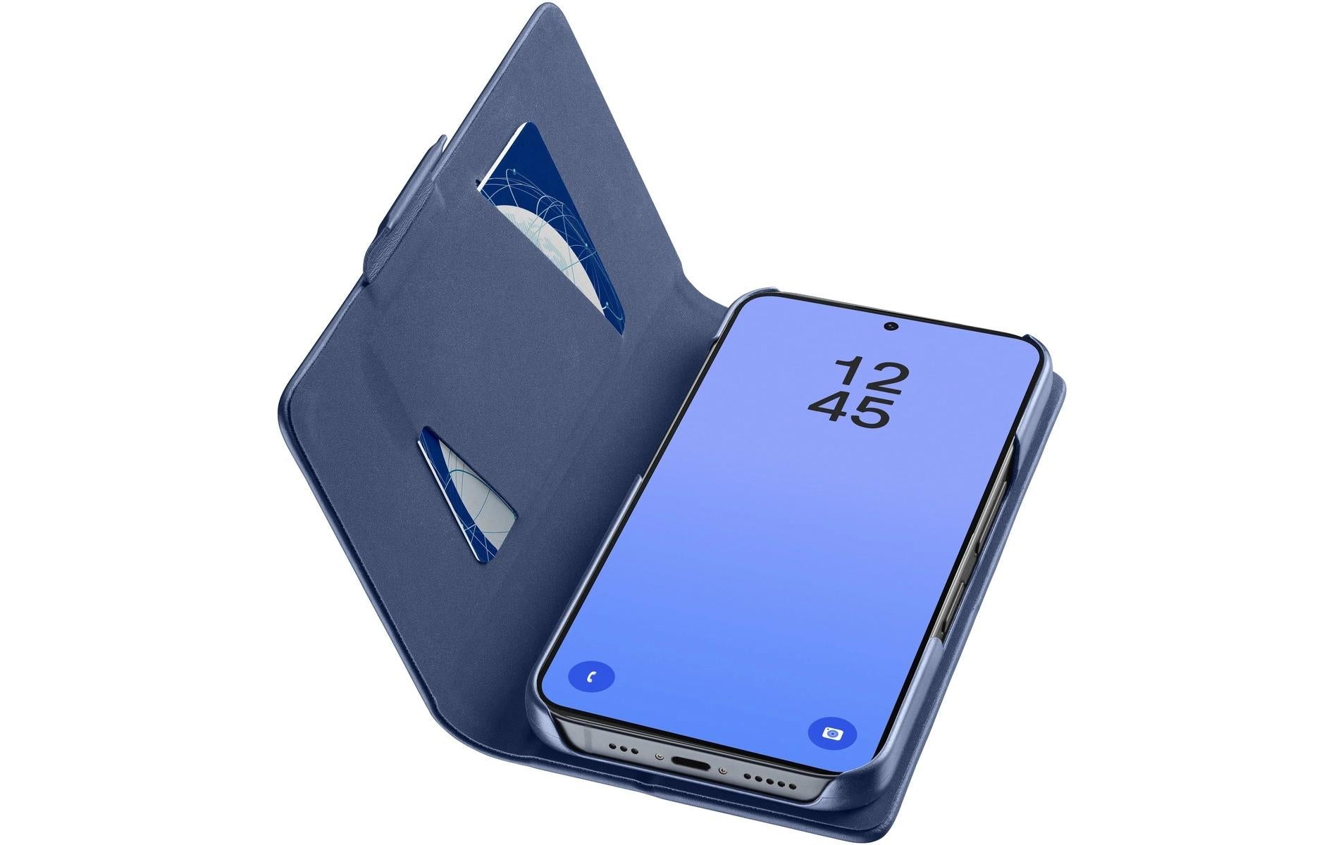 Cellularline Book Folio – für Samsung Galaxy S26 Ultra, mit Ständer, mit Kartenfach, PU, Blau