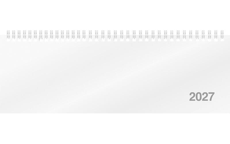Rido idé Tischkalender 2027, 1 Woche/2 Seiten, 30,7 × 10,5 cm, Weiss