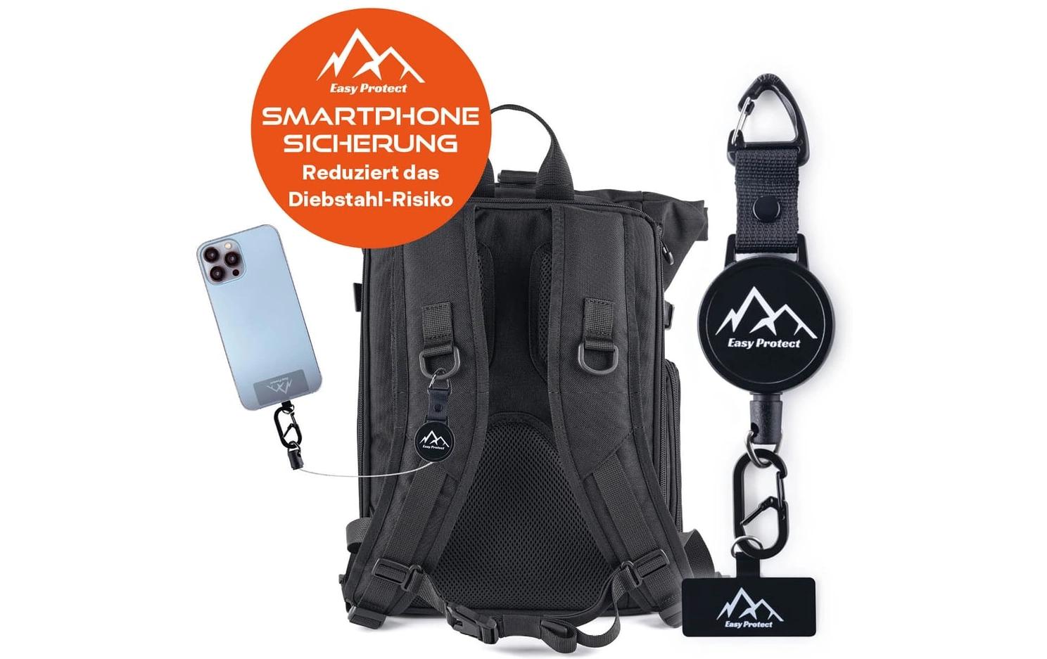 Peak protect Easy Protect – Smartphone-Trageband – Fallsicher – für Smartphones (Universal) – Schwarz