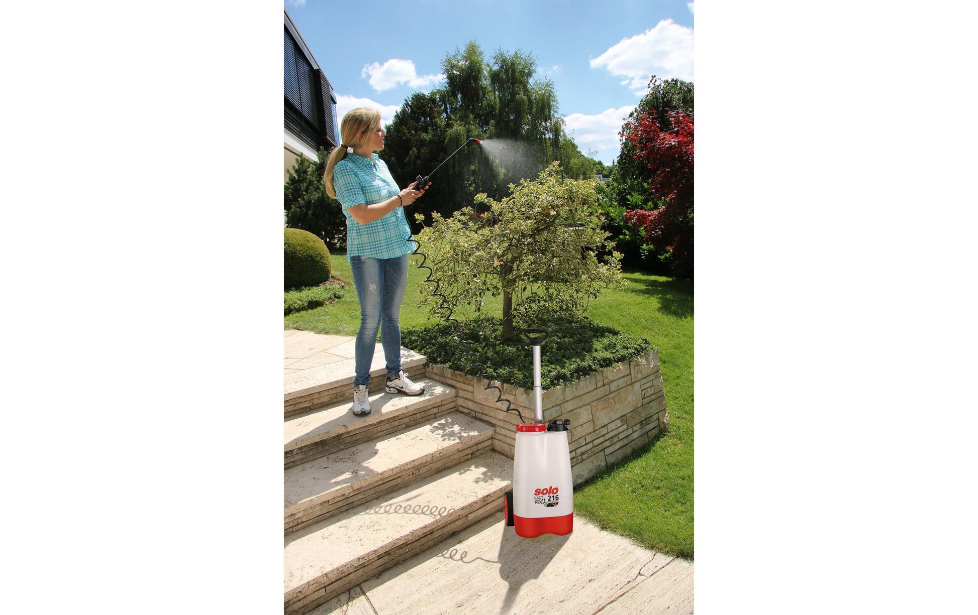 Solo Drucksprüher Eazy-Roll 216 – 16 l – Kunststoff – Weiss