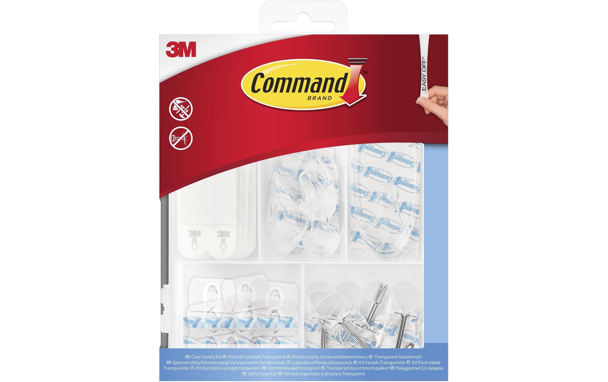 Command Haken – Acryl – Transparent – 2 kg – 43 × 155 mm