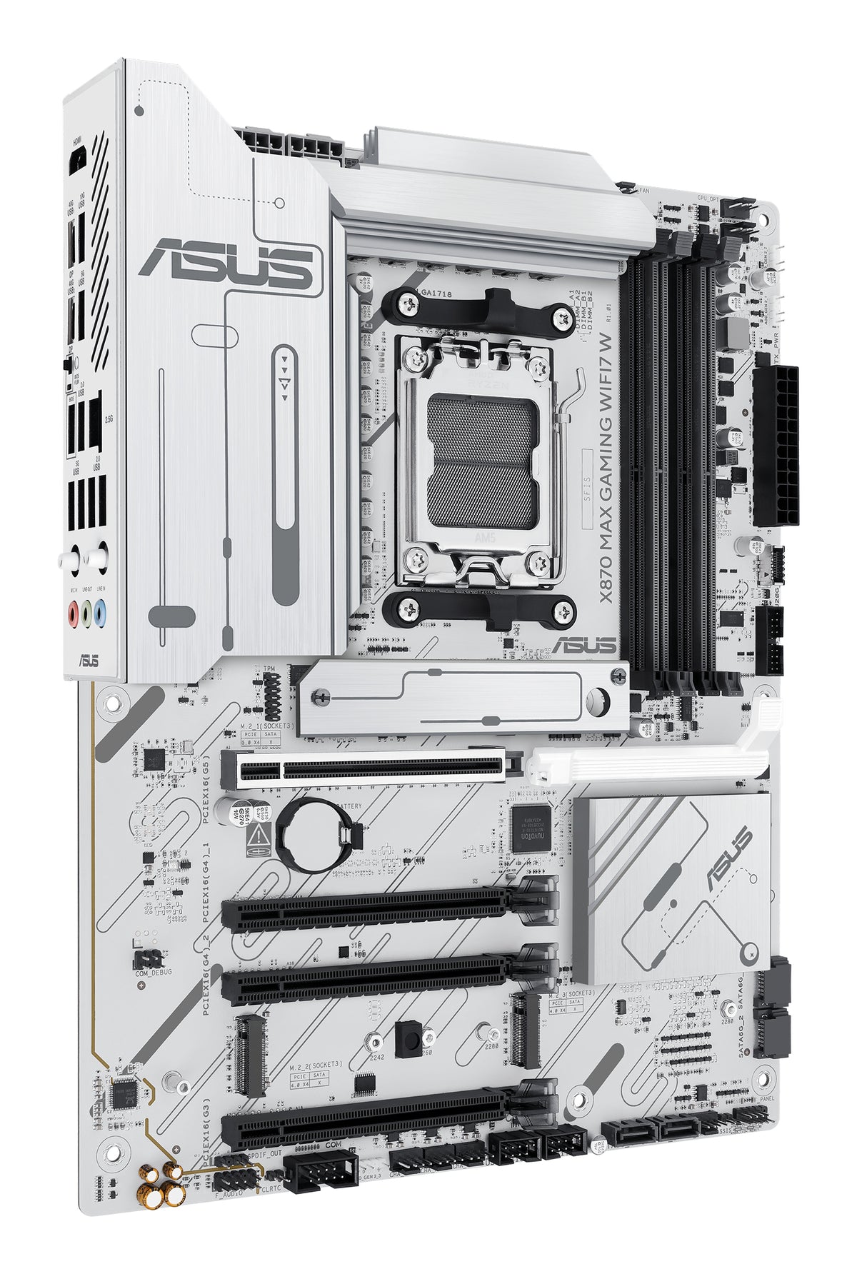 ASUS X870 Max Gaming WiFi7 W – Mainboard – AM5, AMD X870, ATX, DDR5