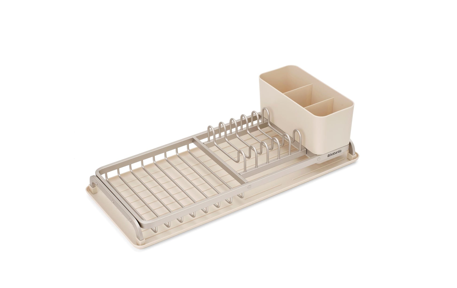 Brabantia Abtropfgestell 20 × 12,6 × 46,3 cm, Silikon/Aluminium, Beige