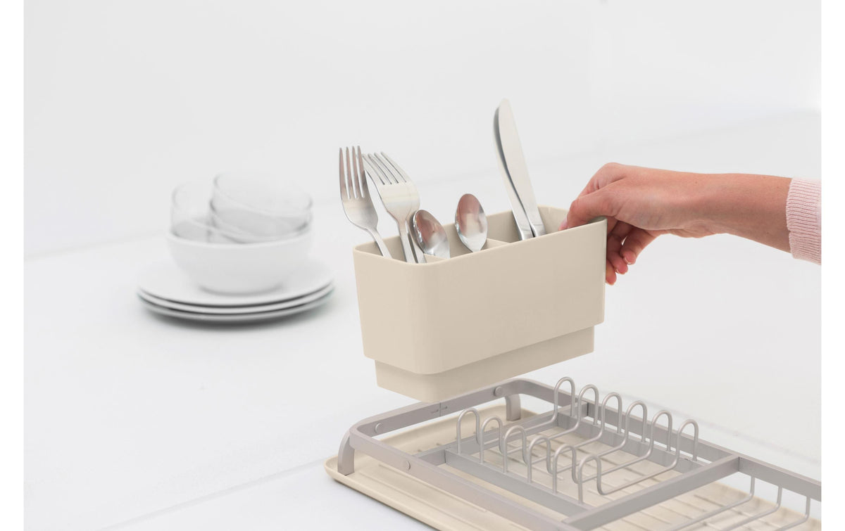 Brabantia Abtropfgestell 20 × 12,6 × 46,3 cm, Silikon/Aluminium, Beige