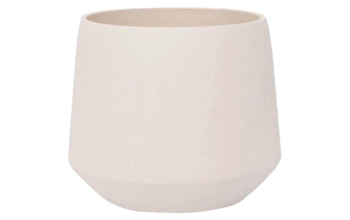 Pottery pots Julia L Pflanzentopf – Ø 16,5 × 17 cm – Ton, Weiss