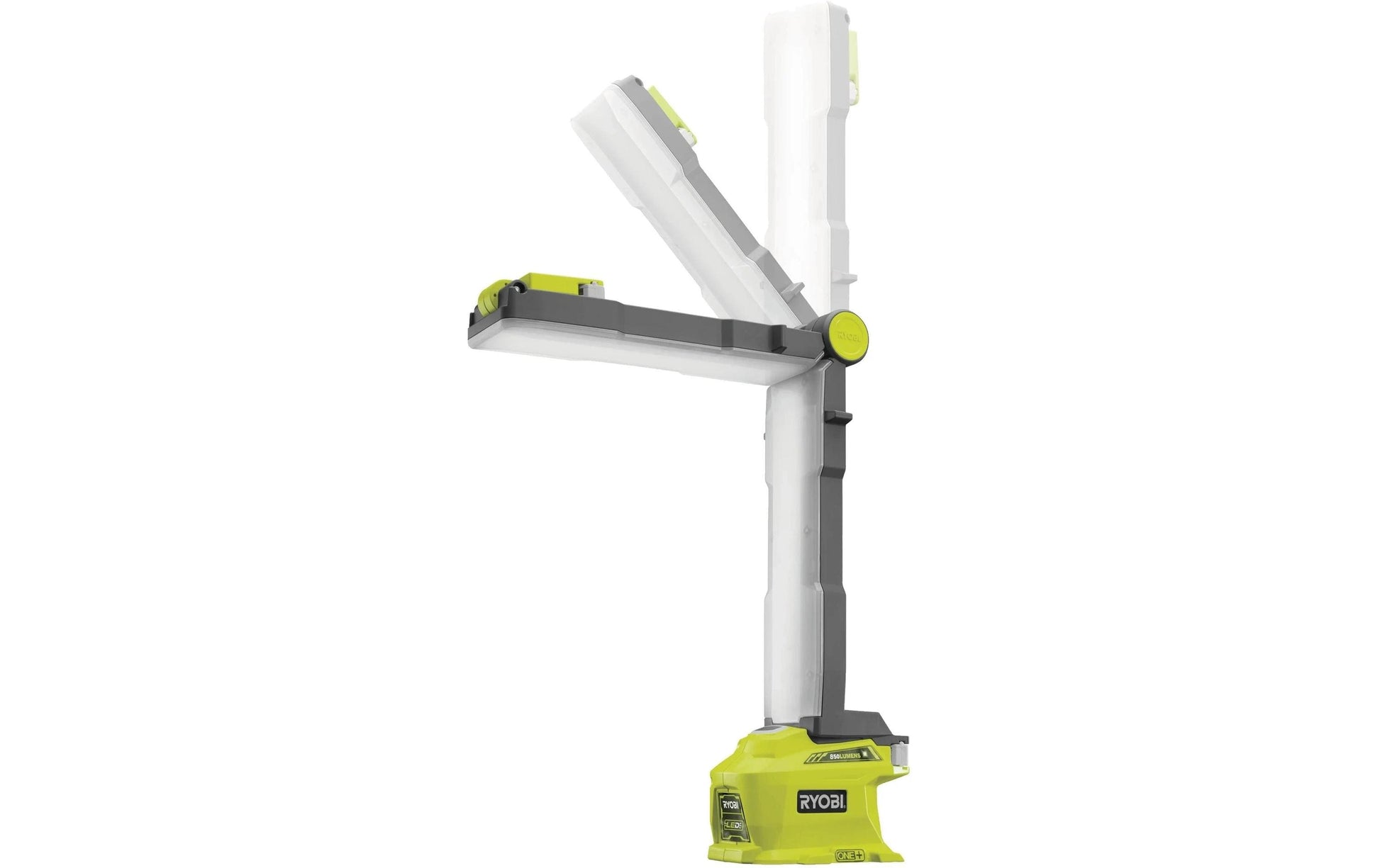 Ryobi werkstatt Ryobi Arbeitsleuchte R18ALF-0 – 850 lm, 20 W, 18 V Akku, 5700 K, Haken & klappbarer Standfuss – Grün
