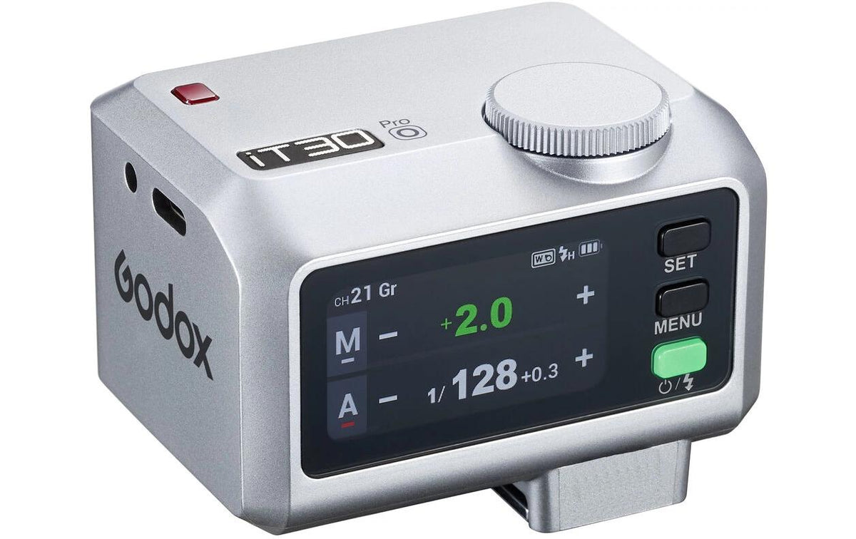 Godox iT30Pro O Blitzgerät – Leitzahl 15, Akku 900 mAh/6,66 Wh – für Olympus, Panasonic – Schwarz