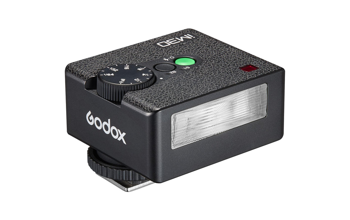 Godox IM30 Mini-Blitz – Leitzahl 15, 1/1–1/64, 3,6 s Recycling, Batteriebetrieben – für universelle Kameras