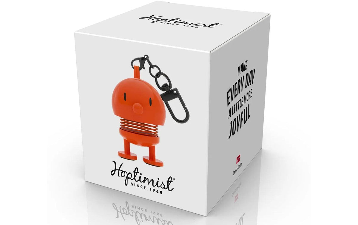 Hoptimist Schlüsselanhänger – ABS/Stahl, Orange, 40 × 34 × 59 mm