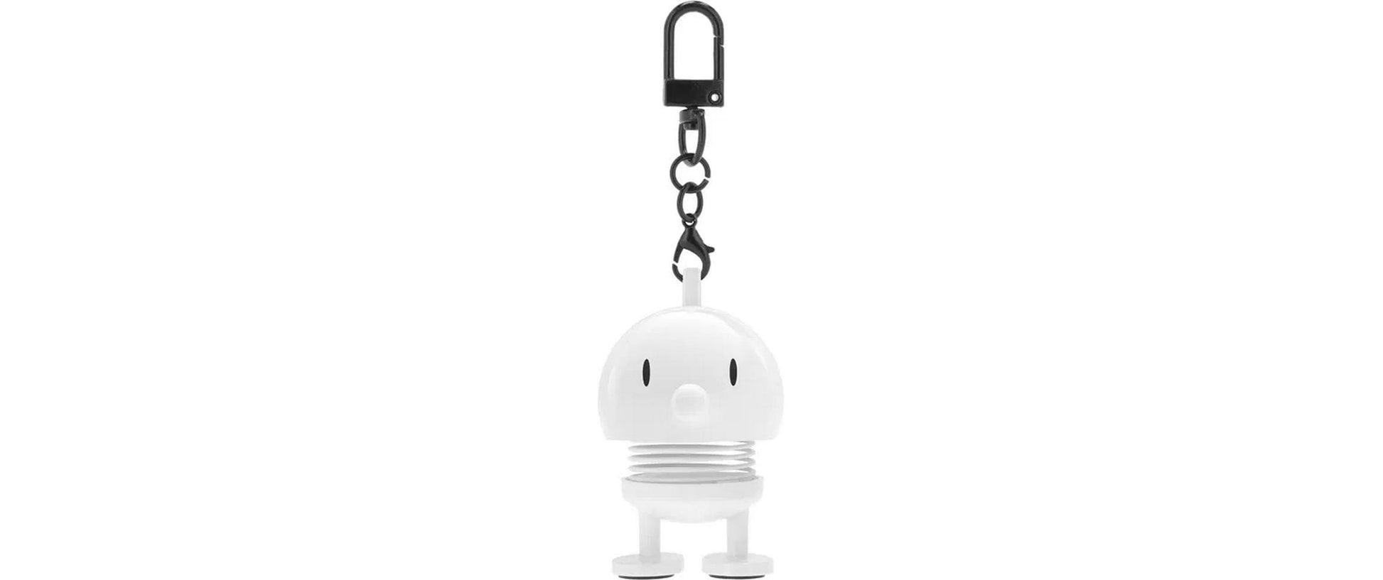 Hoptimist Gepäckanhänger – 4×3,4×5,9 cm – Weiss – ABS, Stahl – Figur