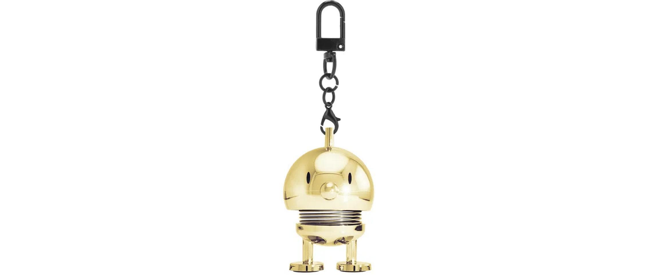 Hoptimist Schlüsselanhänger – ABS/Stahl, Gold, 40 × 34 × 59 mm