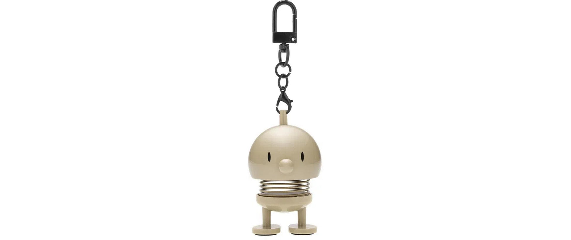 Hoptimist Schlüsselanhänger Latte – ABS/Stahl, Beige, 40 × 34 × 59 mm