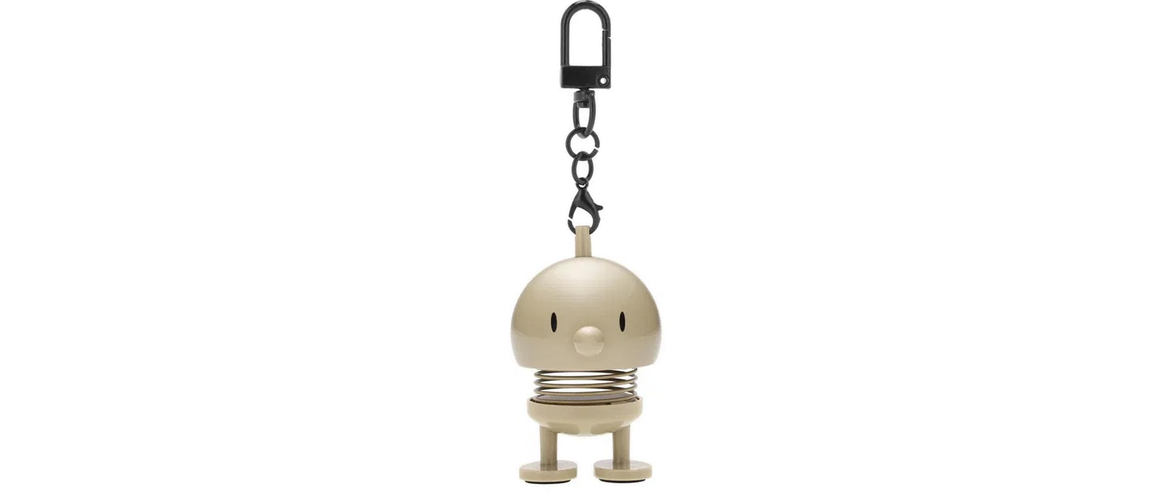 Hoptimist Schlüsselanhänger Latte – ABS/Stahl, Beige, 40 × 34 × 59 mm