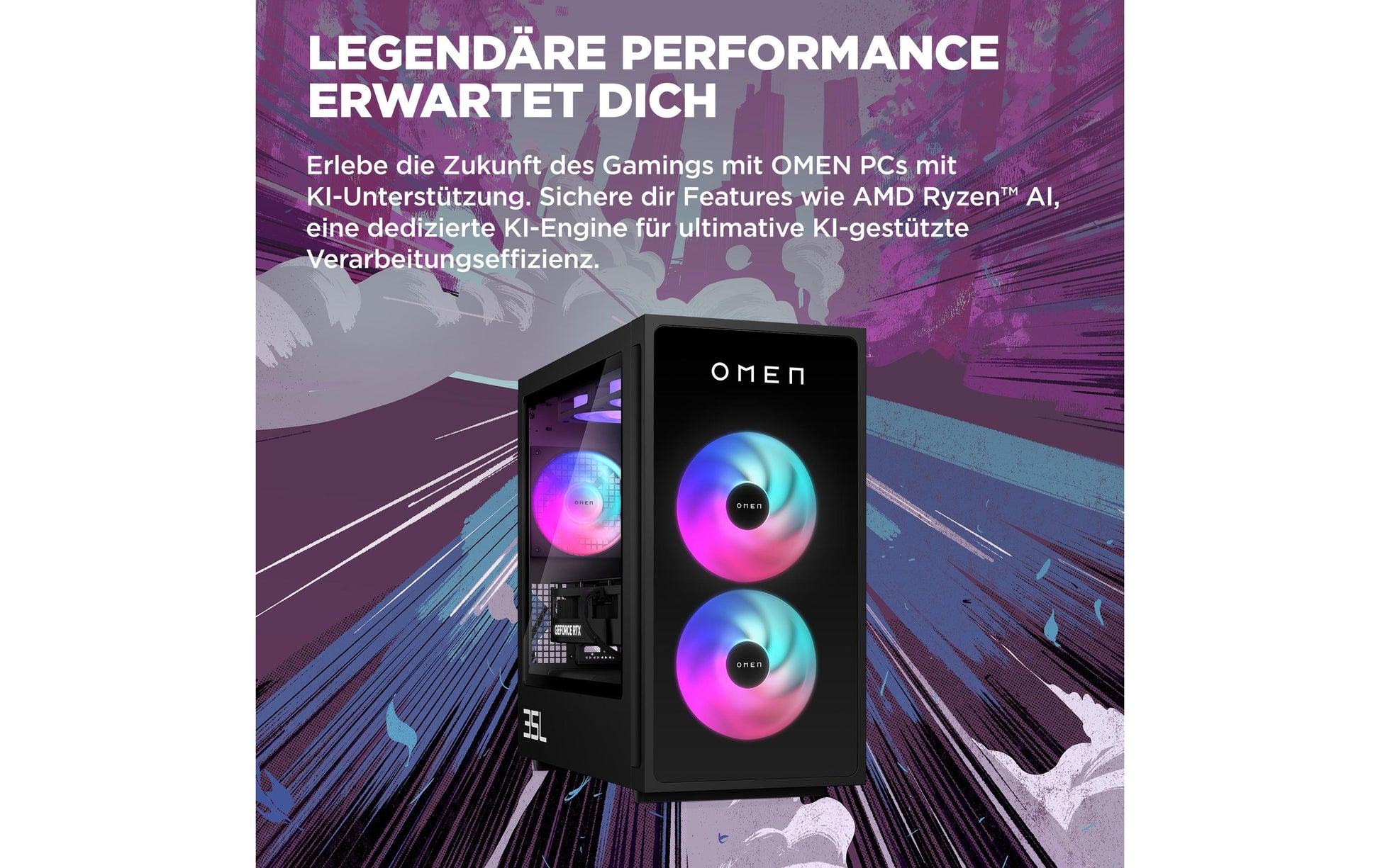 HP OMEN Tower – AMD Ryzen 7 8700F, 32 GB RAM, 1 TB SSD, NVIDIA GeForce RTX 5070 Ti 16 GB, Windows 11 Home