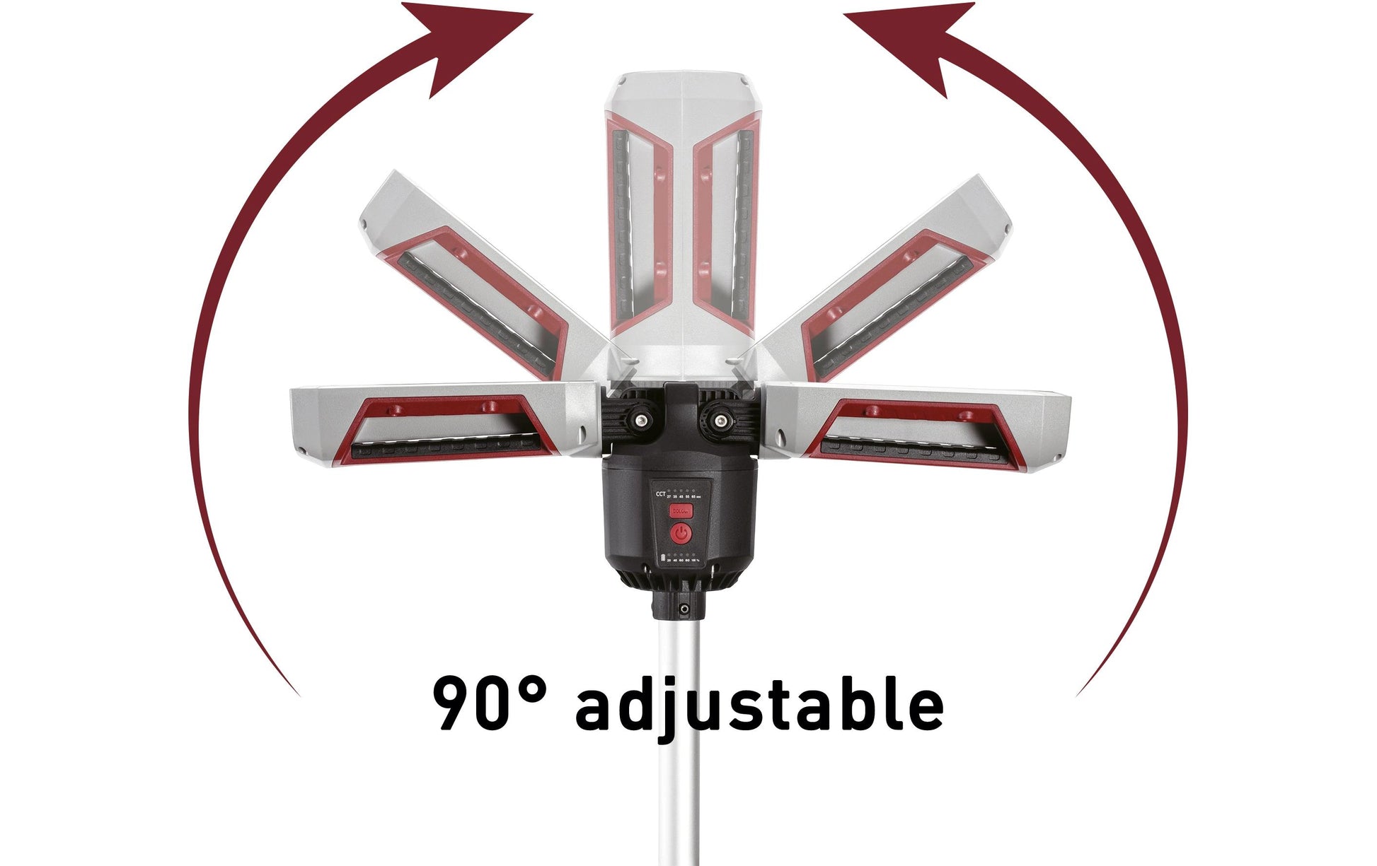 Kraftwerk Arbeitsleuchte – 6000 lm, 2700–6500 K, dimmbar, Akku, IP65 – Grau