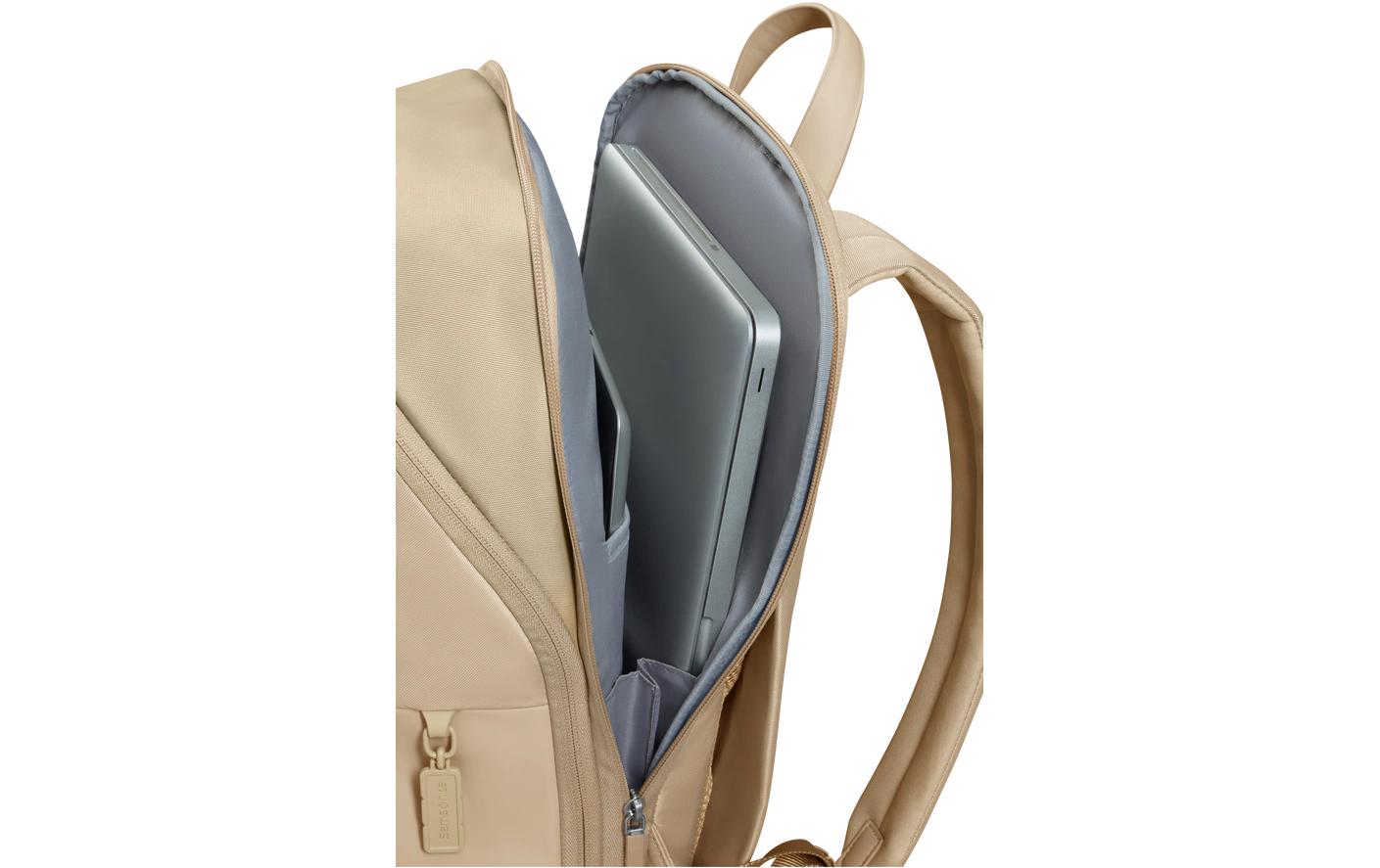 Samsonite Notebook-Rucksack 4PACK – für 14,1", Polyester/PU – Sand, 110 × 375 × 270 mm
