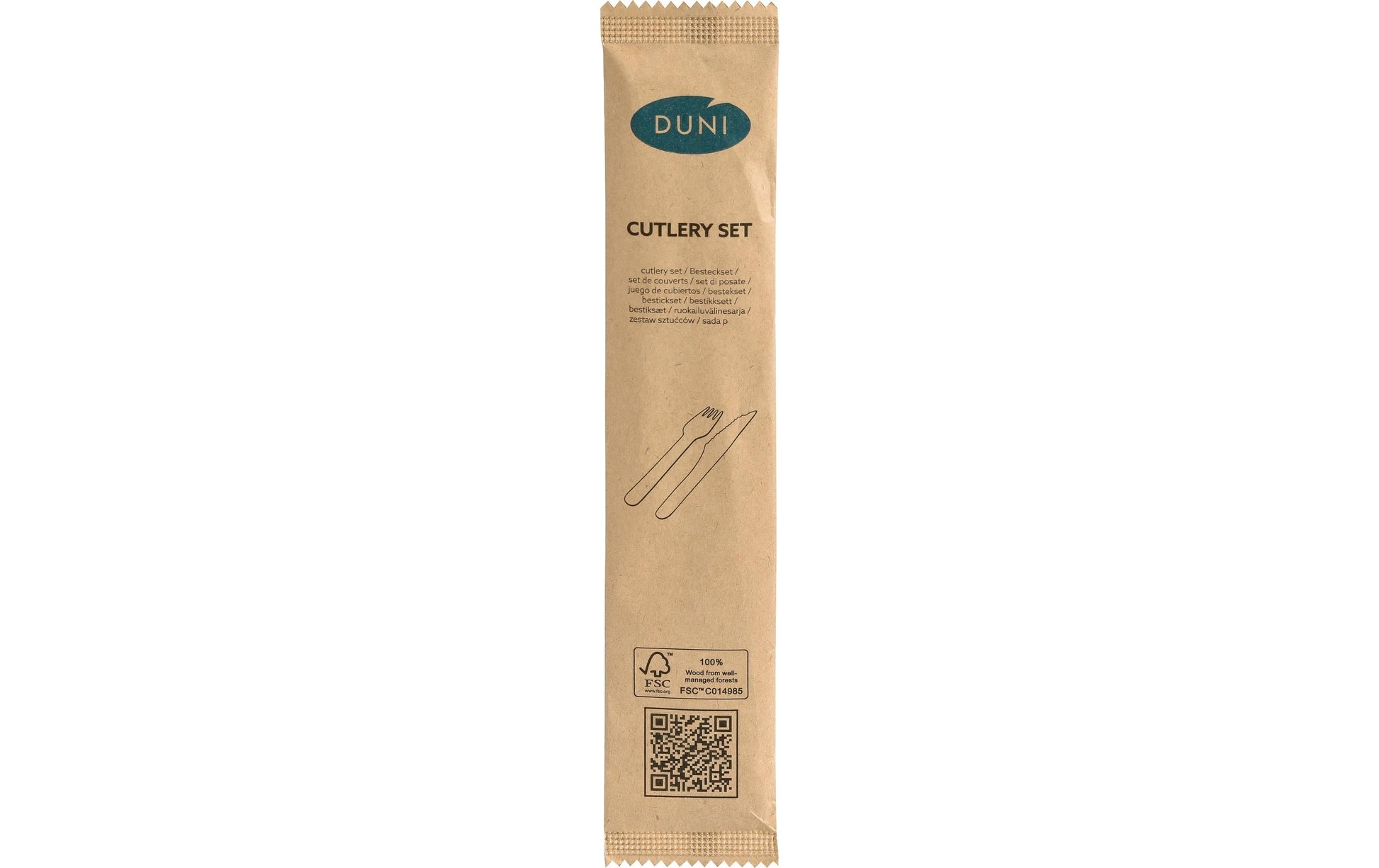 Duni Besteck-Set 2-tlg., Holz – 21,5 cm – 250 Stk.