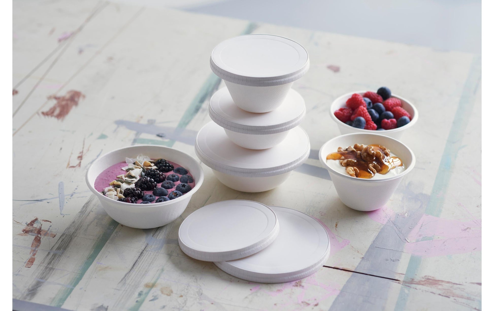 Duni Schale, Bagasse (Zuckerrohr) – 250 ml – Ø 11,7 cm – beige – 500 Stk.