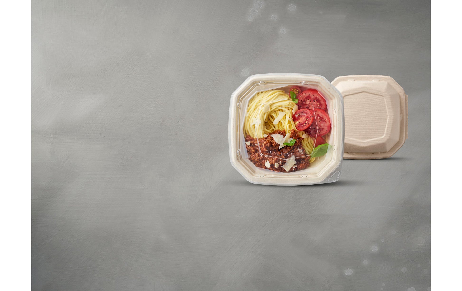 Duni Deckel Octabagasse für Octabagasse-Box 1000 ml, Bagasse (Zuckerrohr) – beige – 200 Stk.