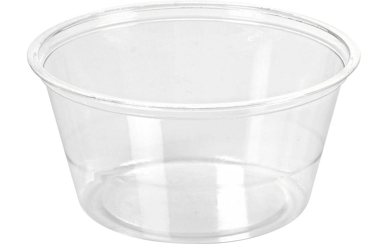 Duni Dressingbecher, rPET – 1,0 dl, beige/transparent – 2400 Stk.