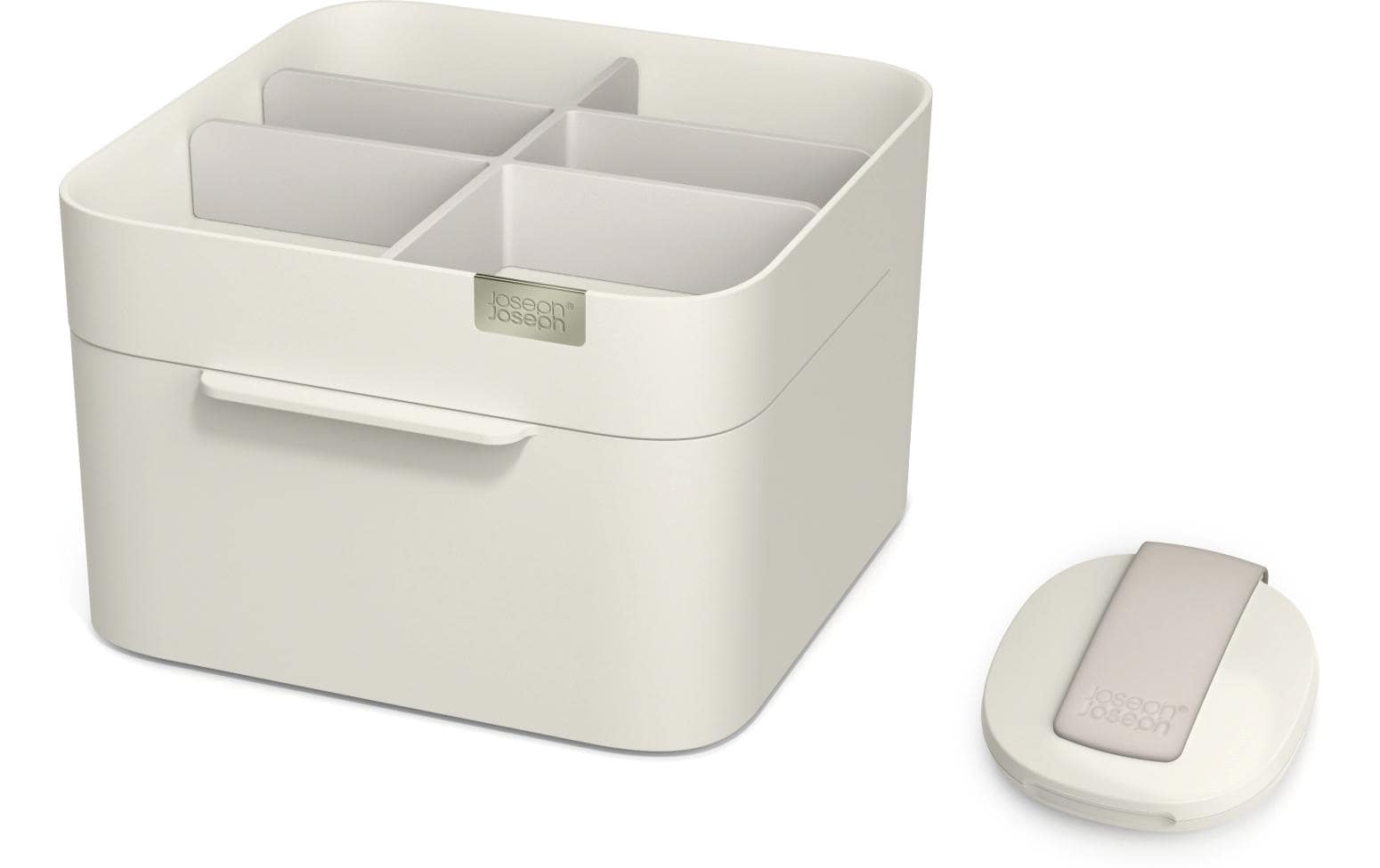 Joseph Joseph Aufbewahrungsbox (Bad) – Kunststoff/Silikon, 19,5×12 cm, Beige