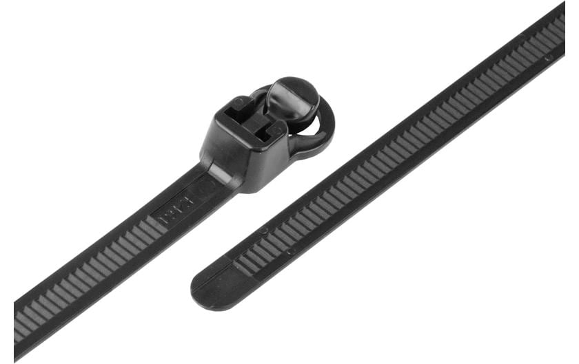 Steffen Kabelbinder 311,9×7,5 mm, 25er-Pack, lösbar – schwarz