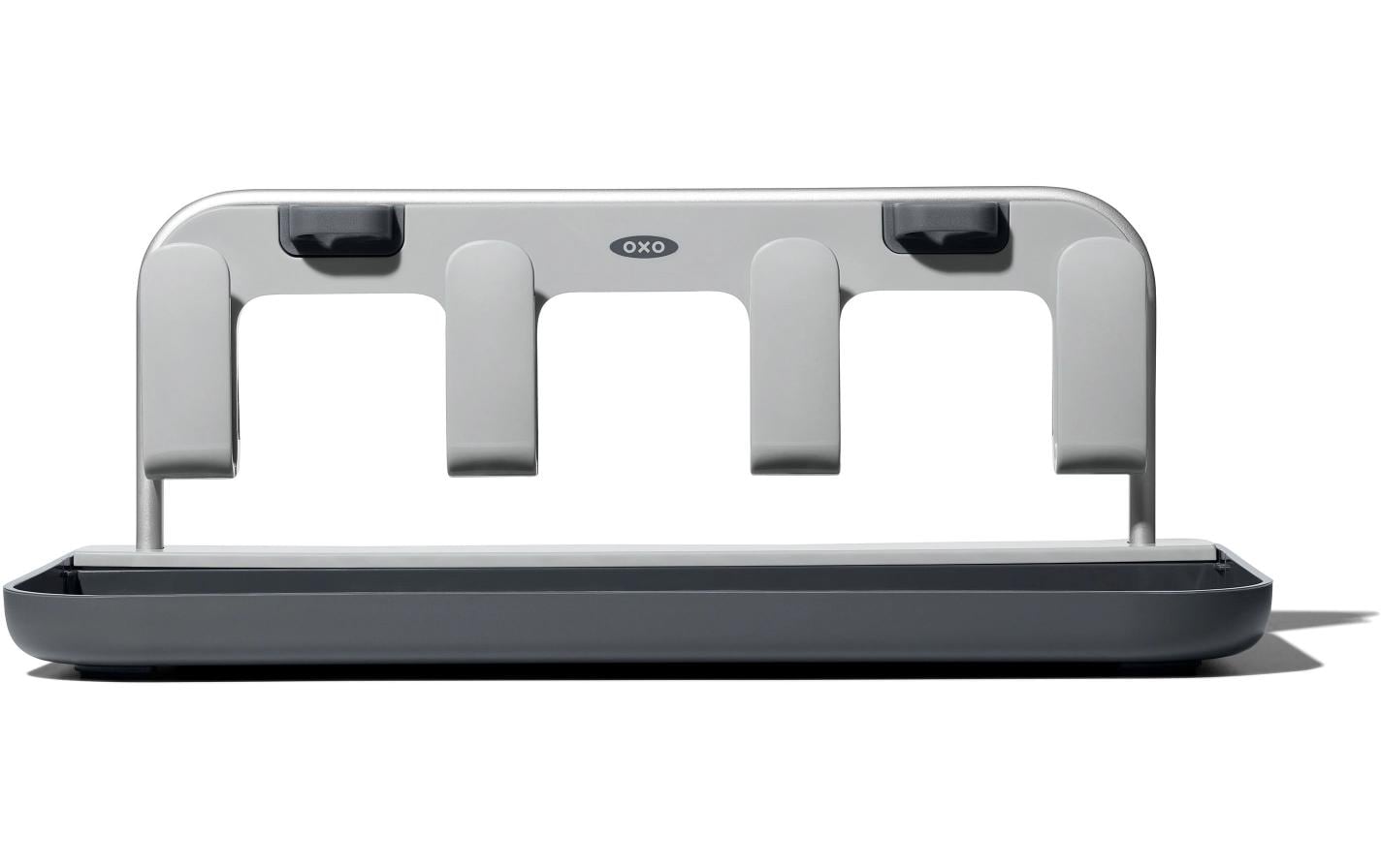OXO Abtropfgestell 16,8 × 31,9 × 5 cm, Kunststoff/Polypropylen (PP), Grau, für Trinkflaschen