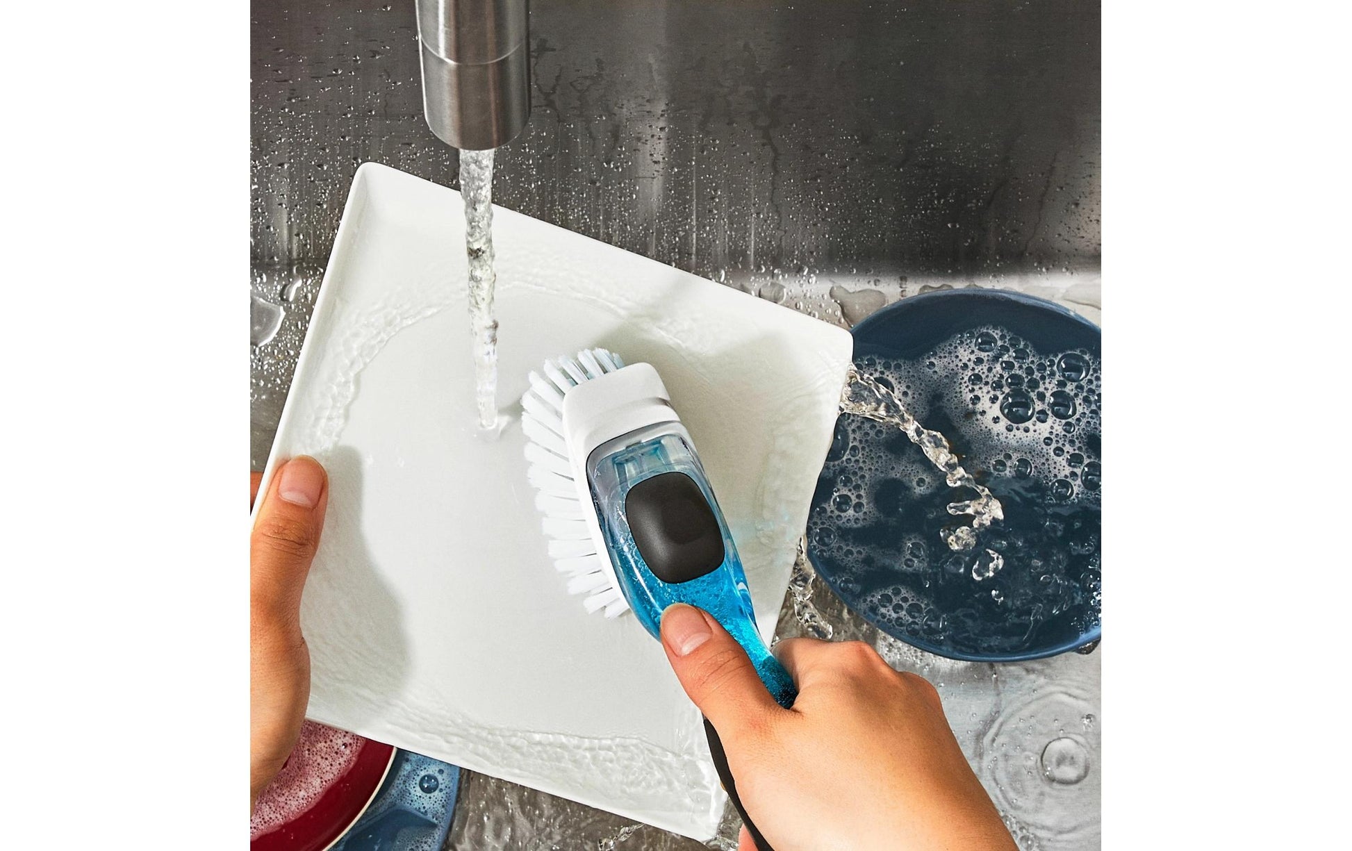 OXO Good Grips Ersatzbürste – Kunststoff, 20,2×5,2×4,8 cm, weiss, spülmaschinenfest, 2er-Set