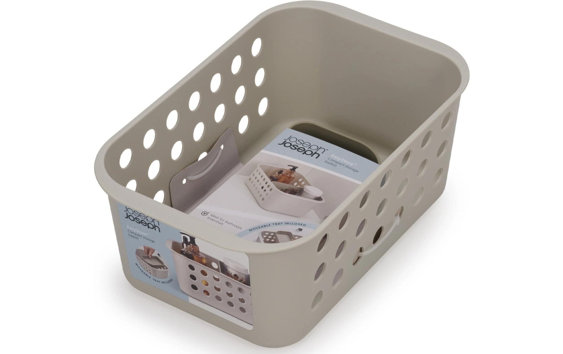 Joseph Joseph EasyStore Aufbewahrungsbox – 18,5×29×11,3 cm, Kunststoff, freistehend, Beige