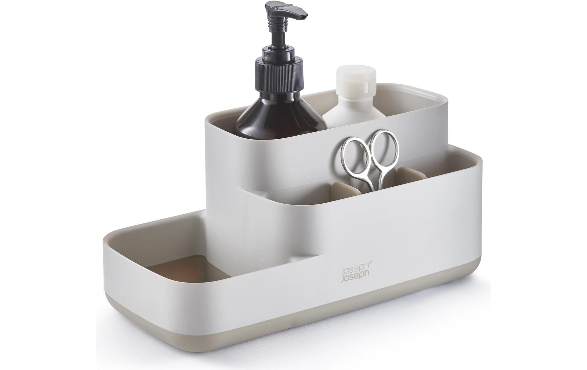 Joseph Joseph Aufbewahrungsbox (Badezimmer) EasyStore – Kunststoff (BPA-frei), 11,9×11,6 cm, Beige