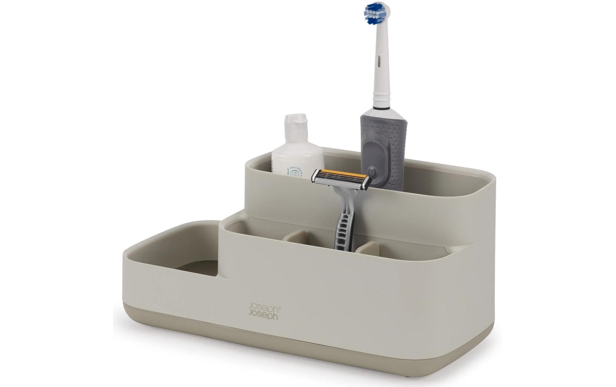 Joseph Joseph Aufbewahrungsbox (Badezimmer) EasyStore – Kunststoff (BPA-frei), 11,9×11,6 cm, Beige