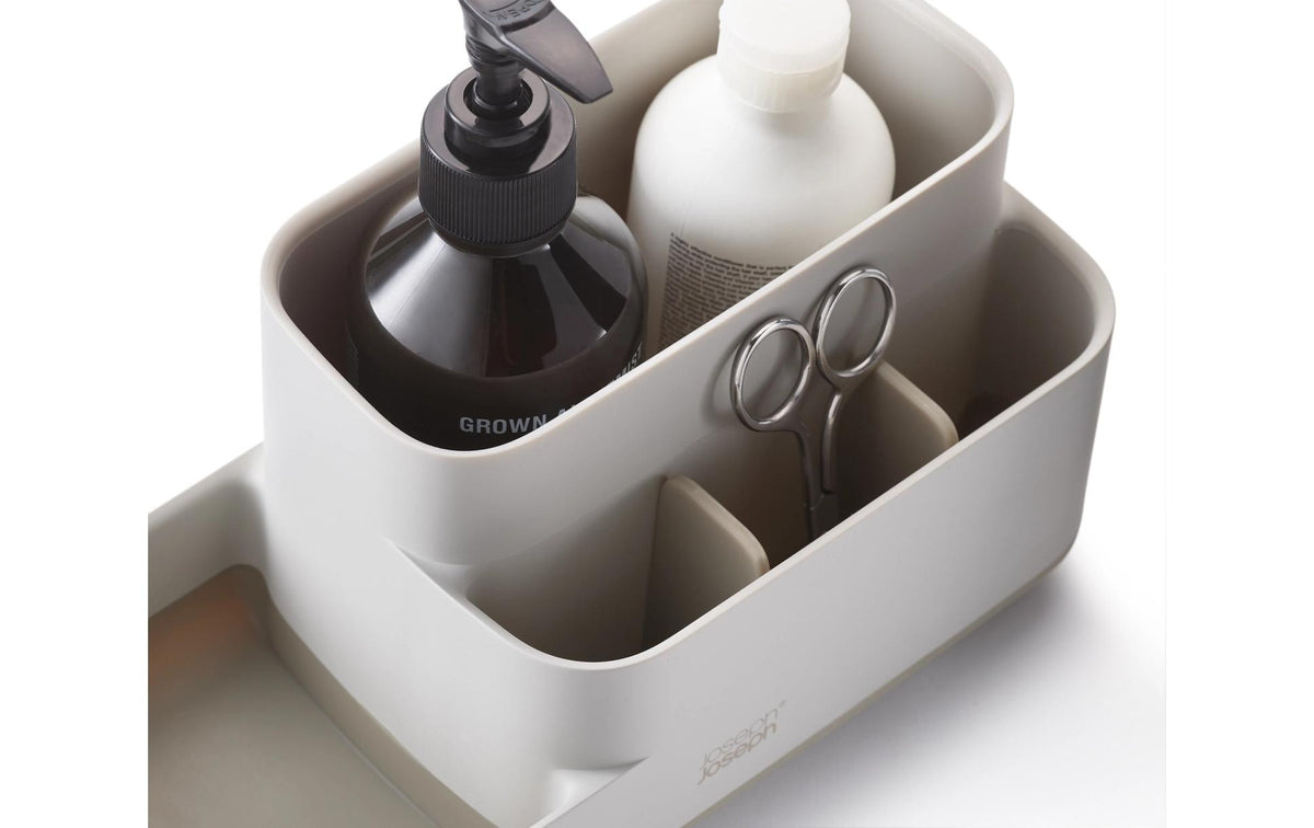 Joseph Joseph Aufbewahrungsbox (Badezimmer) EasyStore – Kunststoff (BPA-frei), 11,9×11,6 cm, Beige