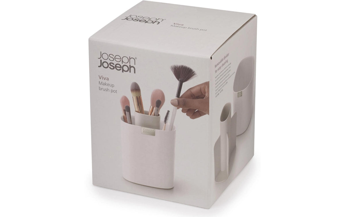 Joseph Joseph Zahnbürstenhalter Viva – Kunststoff, 11,5×14,3 cm, Beige