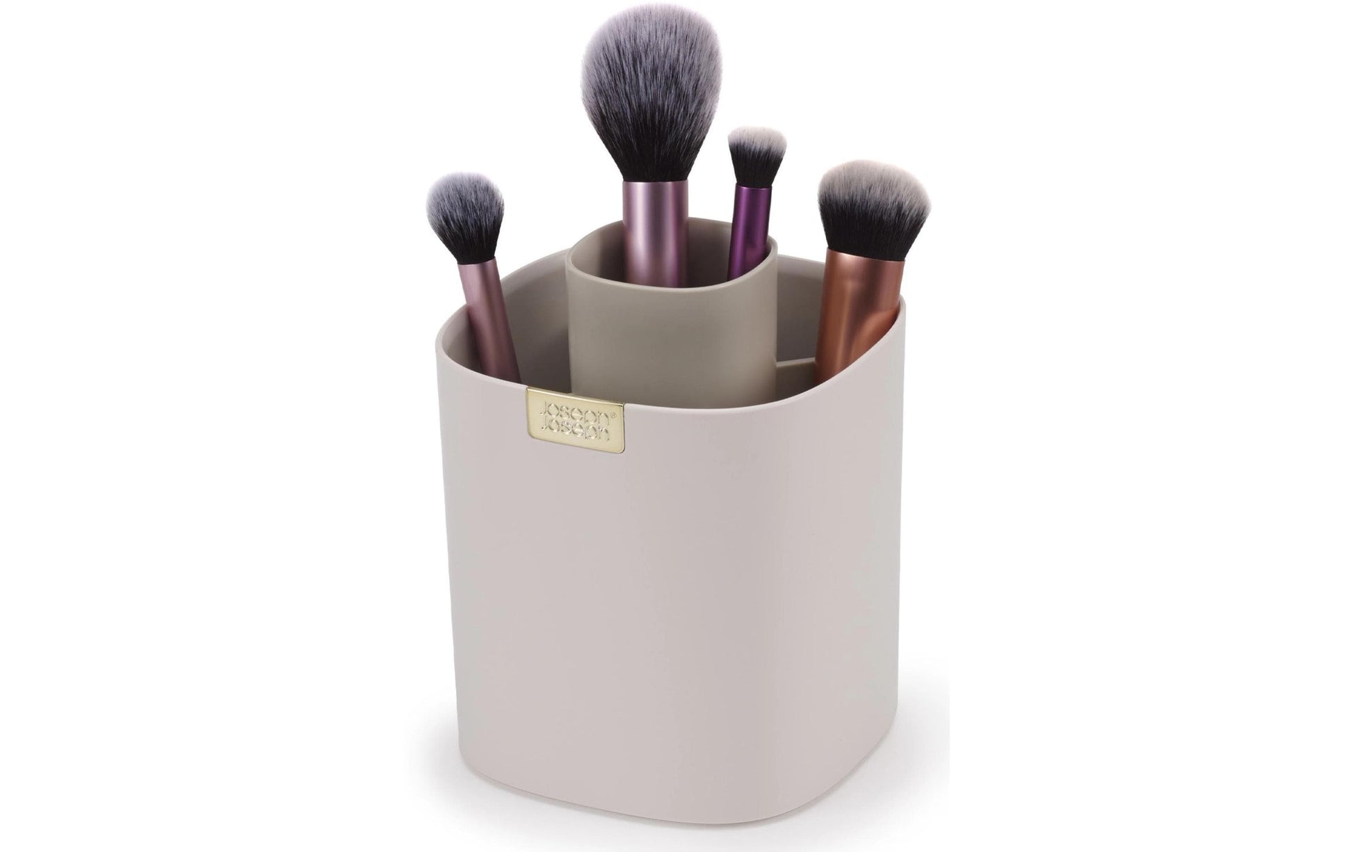 Joseph Joseph Zahnbürstenhalter Viva – Kunststoff, 11,5×14,3 cm, Beige