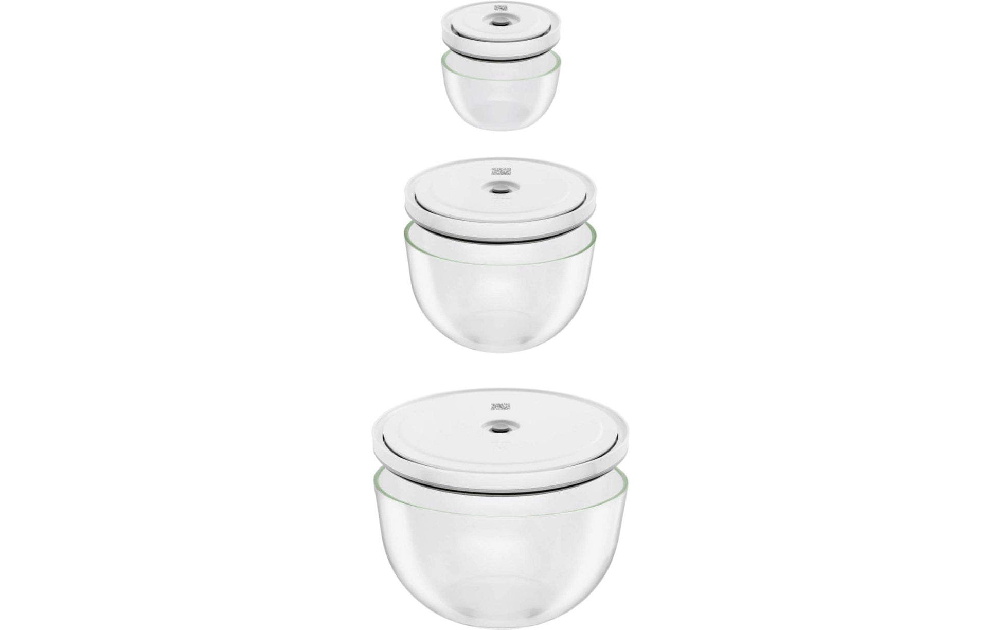 ZWILLING Vakuumschüssel-Set – 4,5 l, Ø 25,7 cm × 16,1 cm – für Fresh & Save, 3 Stk., Glas