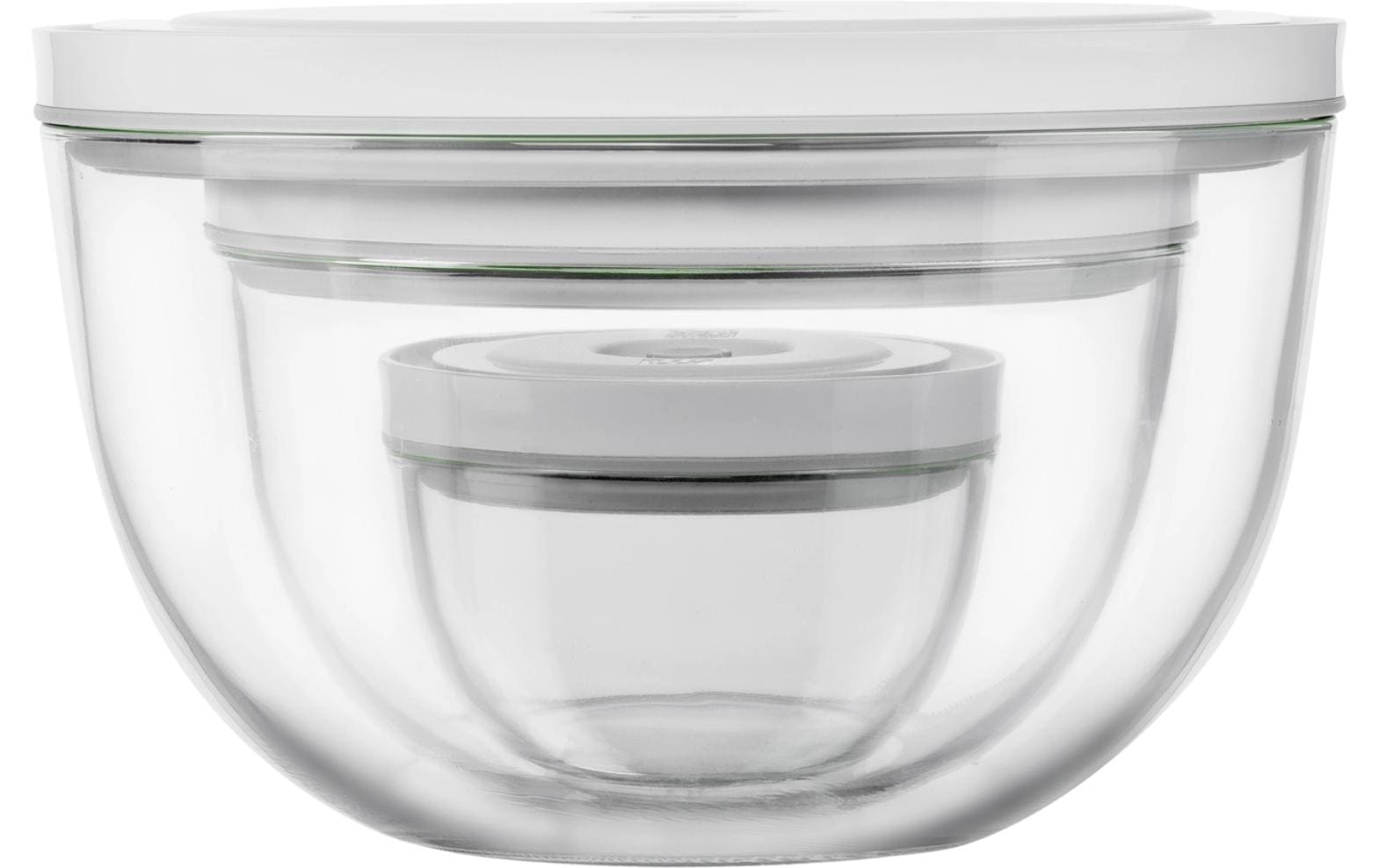 ZWILLING Vakuumschüssel-Set – 4,5 l, Ø 25,7 cm × 16,1 cm – für Fresh & Save, 3 Stk., Glas