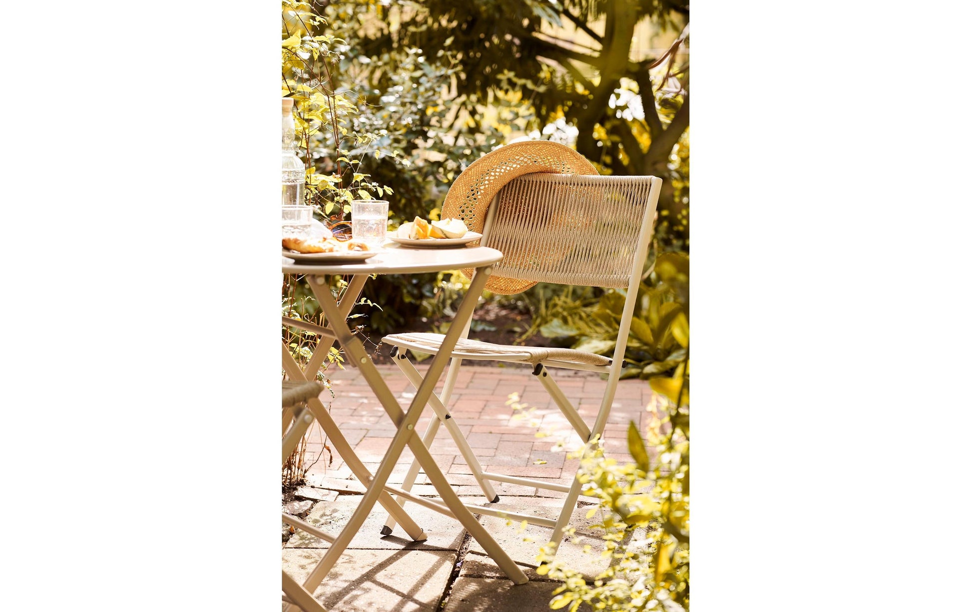 House Nordic Bistro-Set – Taupe – Stahl – Tisch 60 × 60 × 84 cm