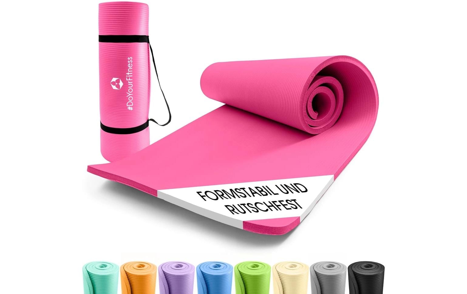 World Fitness Jivan Fussmatte – Nitrilkautschuk – Pink – 610 × 1830 mm – 20 mm