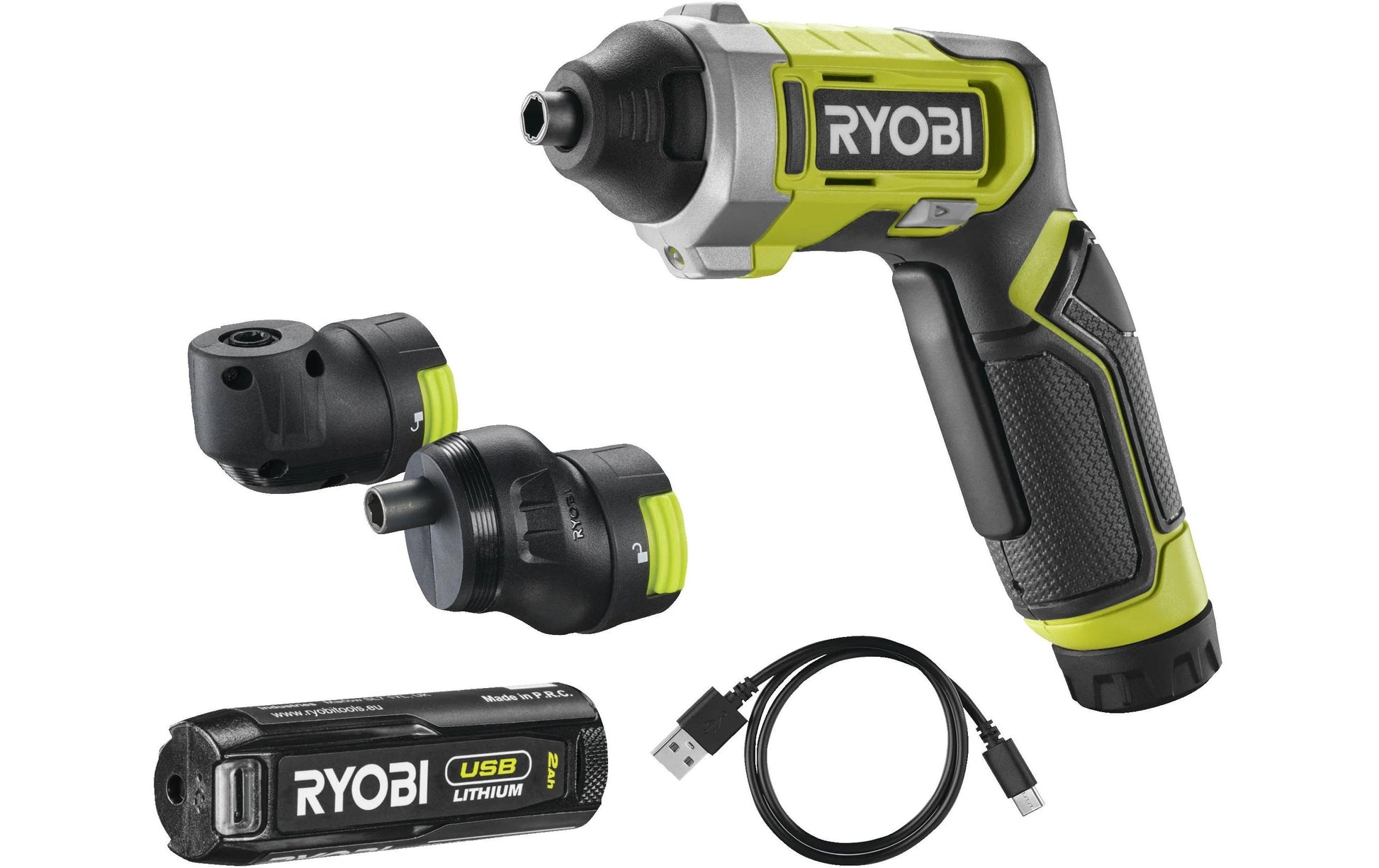 Ryobi RSD4-120TA2 Präzisionsschrauber – 4 V – 1/4" Bithalter – 5 Nm – 1×2,0 Ah & Ladegerät – Ryobi 4 V USB