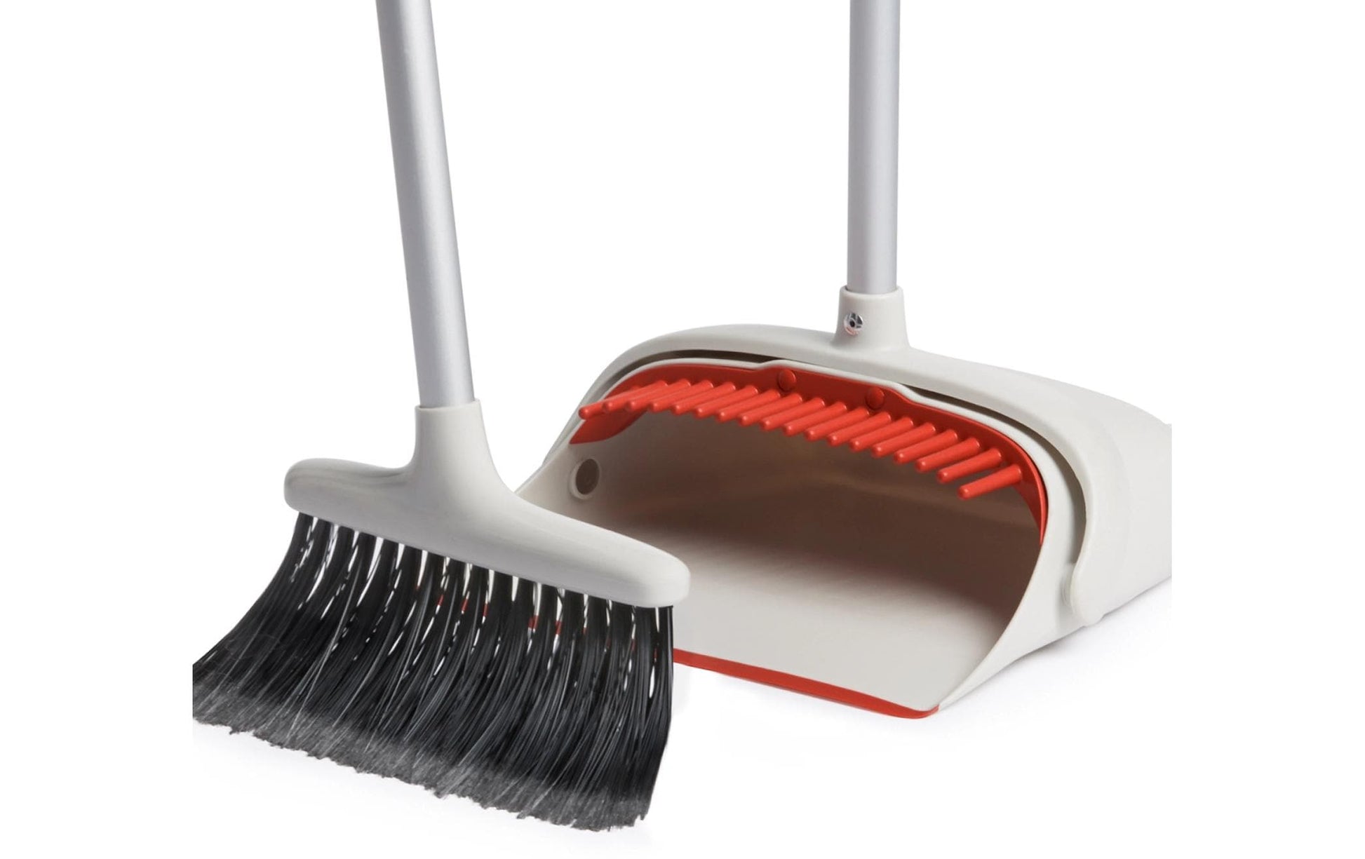 OXO Good Grips Kehrgarnitur – 23,9 cm, Aluminium, Weiss, Teleskopstiel 97,3 cm