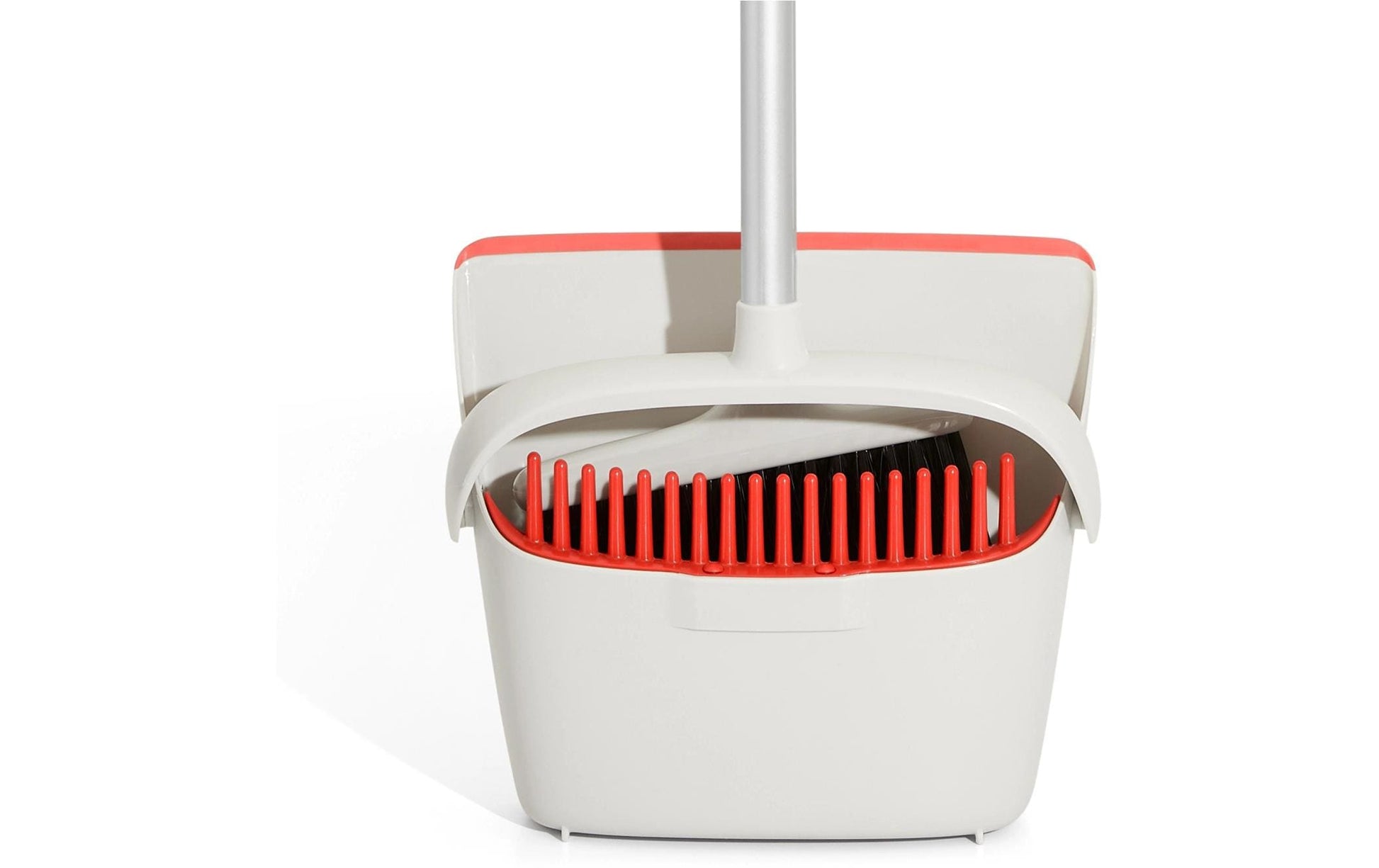 OXO Good Grips Kehrgarnitur – 23,9 cm, Aluminium, Weiss, Teleskopstiel 97,3 cm
